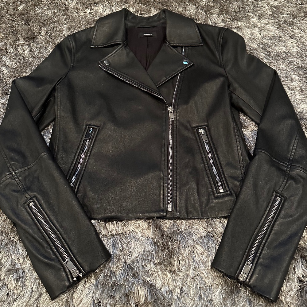 Theory Leather Moto Jacket